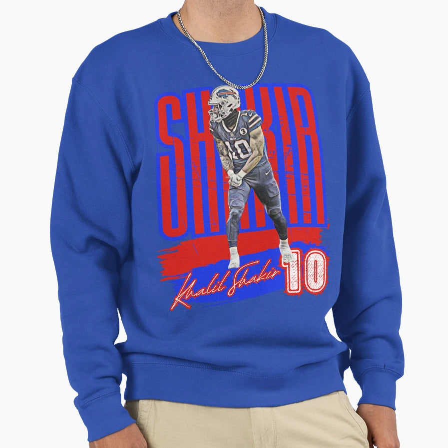 Khalil Shakir Buffalo Bills Sweatshirt - Casual Everyday Wear Unisex - T-Shirt, Sweatshirt, Hoodie