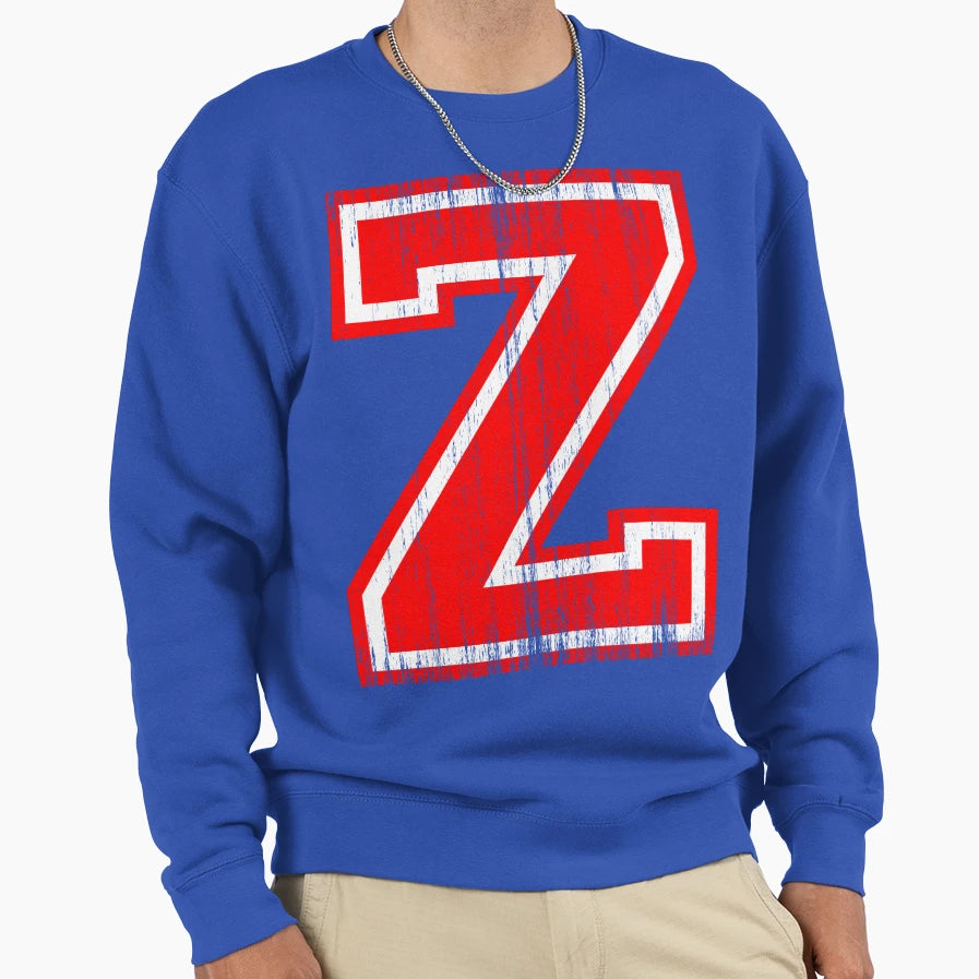 Big Red Letter Z Sweatshirt - Fun Novelty Design Men Women - T-Shirt, Sweatshirt, Hoodie