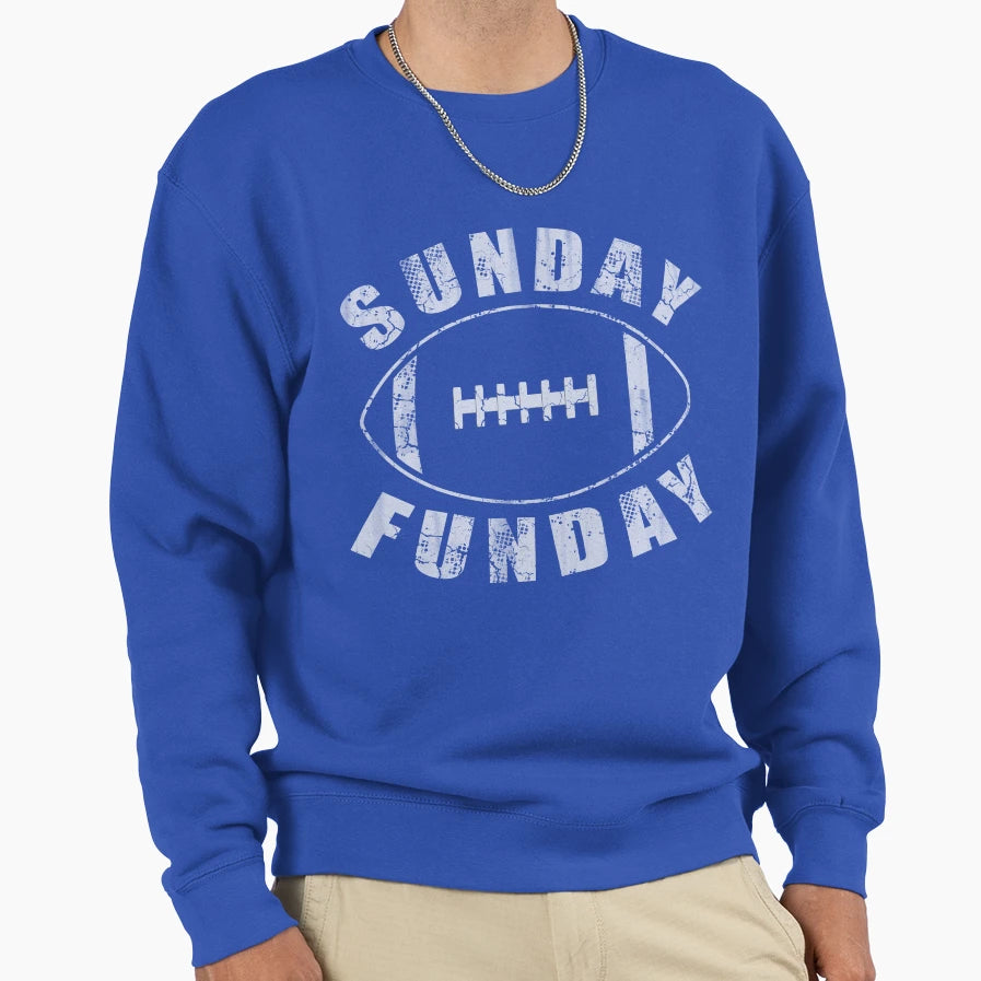 Sunday Funday Football Sweatshirt - Graphic Print Men Women - T-Shirt, Sweatshirt, Hoodie