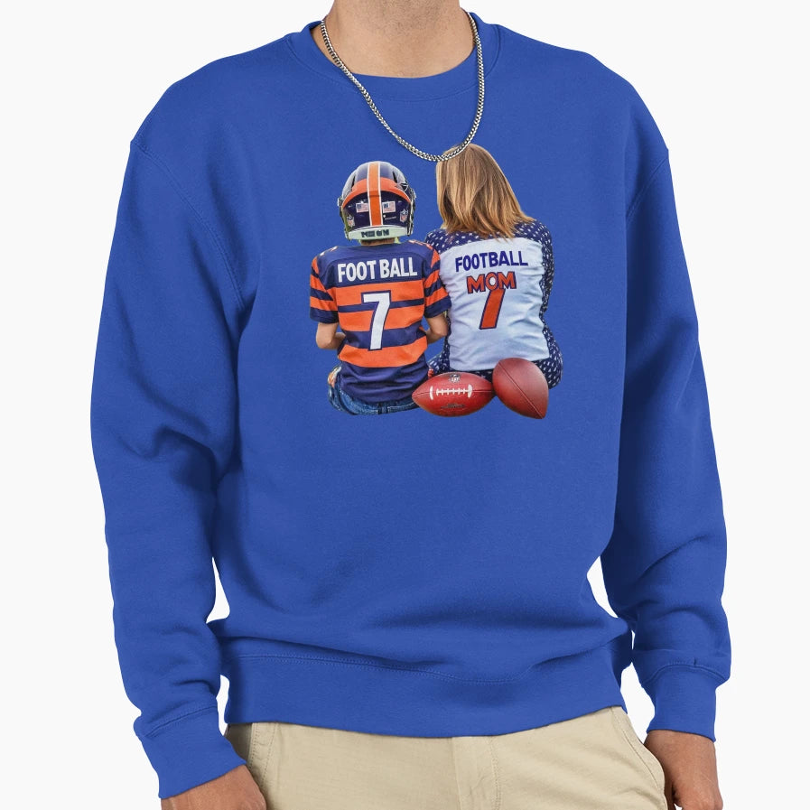 Football Mom Sweatshirt - Minimalist Print Unisex - T-Shirt, Sweatshirt, Hoodie