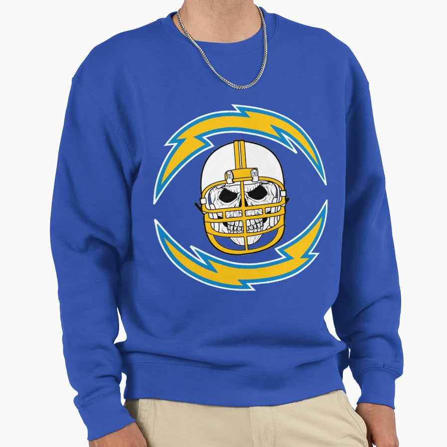 Chargers Skull Sweatshirt - Custom Art Print Unisex - T-Shirt, Sweatshirt, Hoodie