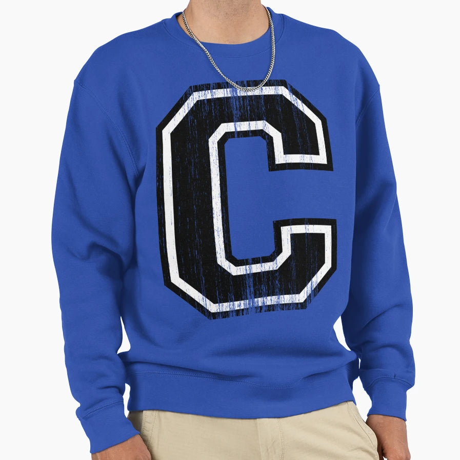 Big Varsity Letter C Sweatshirt - Casual Everyday Wear for Adults - T-Shirt, Sweatshirt, Hoodie