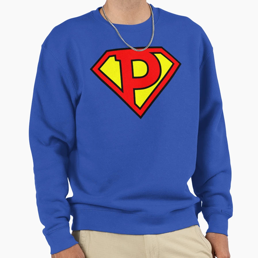 Letter P Super Letter Vol 1 Sweatshirt - Aesthetic Graphic Unisex - T-Shirt, Sweatshirt, Hoodie