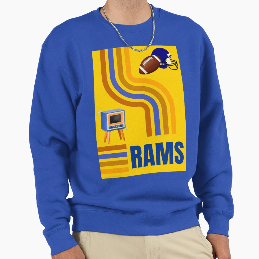 Rams House Mid Century Sweatshirt - Casual Everyday Wear for Adults - T-Shirt, Sweatshirt, Hoodie
