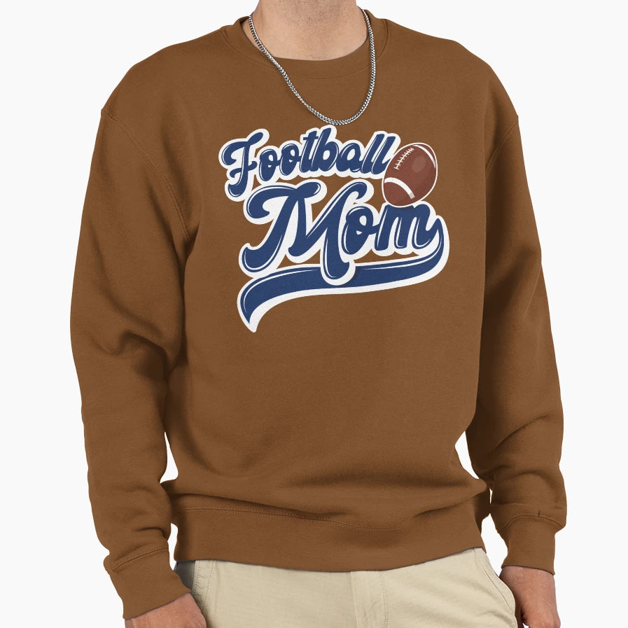 Football Mom Blue And Red Sweatshirt - Novelty Apparel Unisex - T-Shirt, Sweatshirt, Hoodie