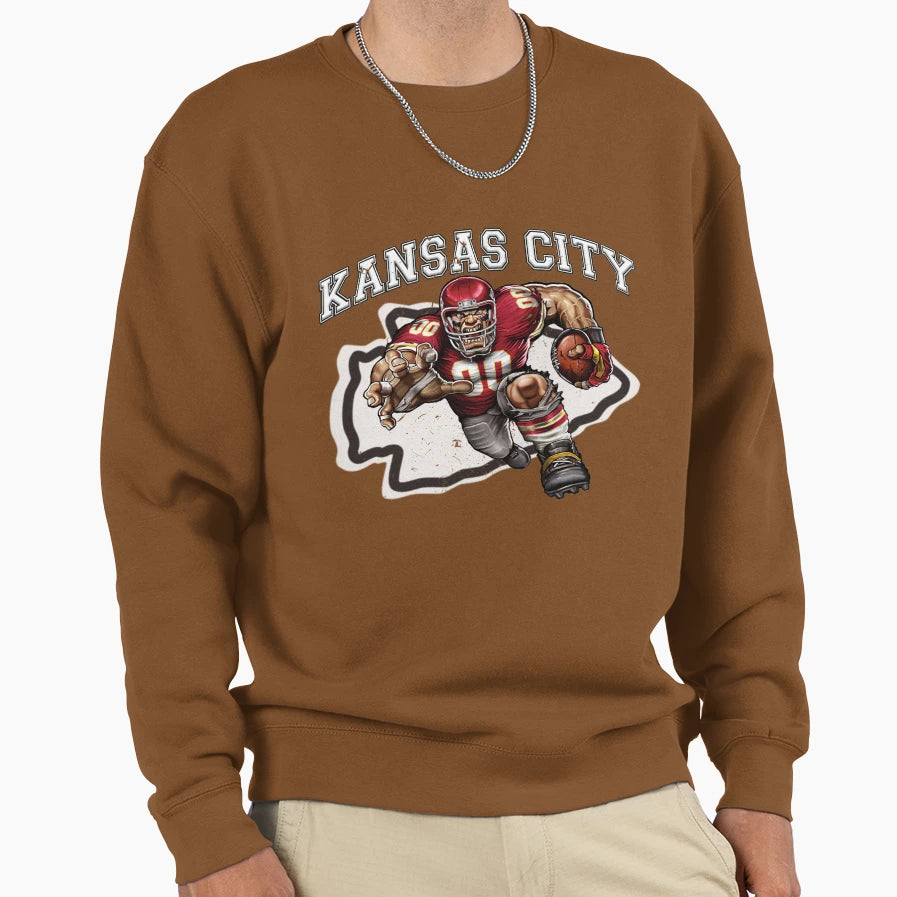 Kansas City Football Sweatshirt - Fun Novelty Design for Adults - T-Shirt, Sweatshirt, Hoodie