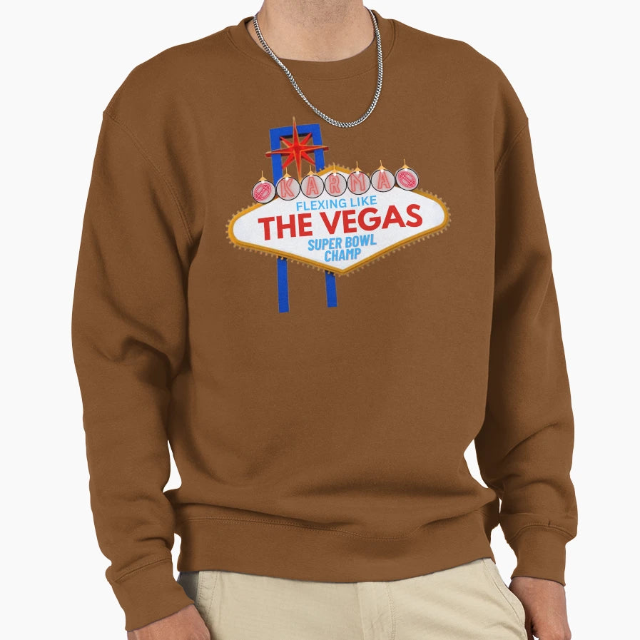 Karma Vegas Sweatshirt - Minimalist Print Men Women - T-Shirt, Sweatshirt, Hoodie