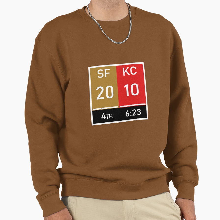 Kansas City Superbowl Score Sweatshirt - Trendy Graphic for Adults - T-Shirt, Sweatshirt, Hoodie