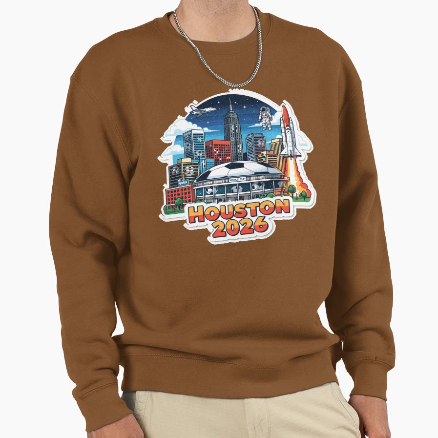 Houston 2026 Space City Soccer Sweatshirt - Custom Art Print Unisex - T-Shirt, Sweatshirt, Hoodie