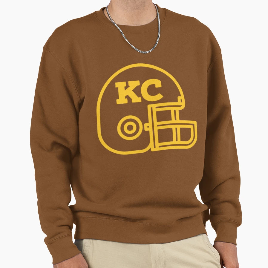 Chiefs Helmet Kc Kansas City Sweatshirt - Streetwear Style Men Women - T-Shirt, Sweatshirt, Hoodie