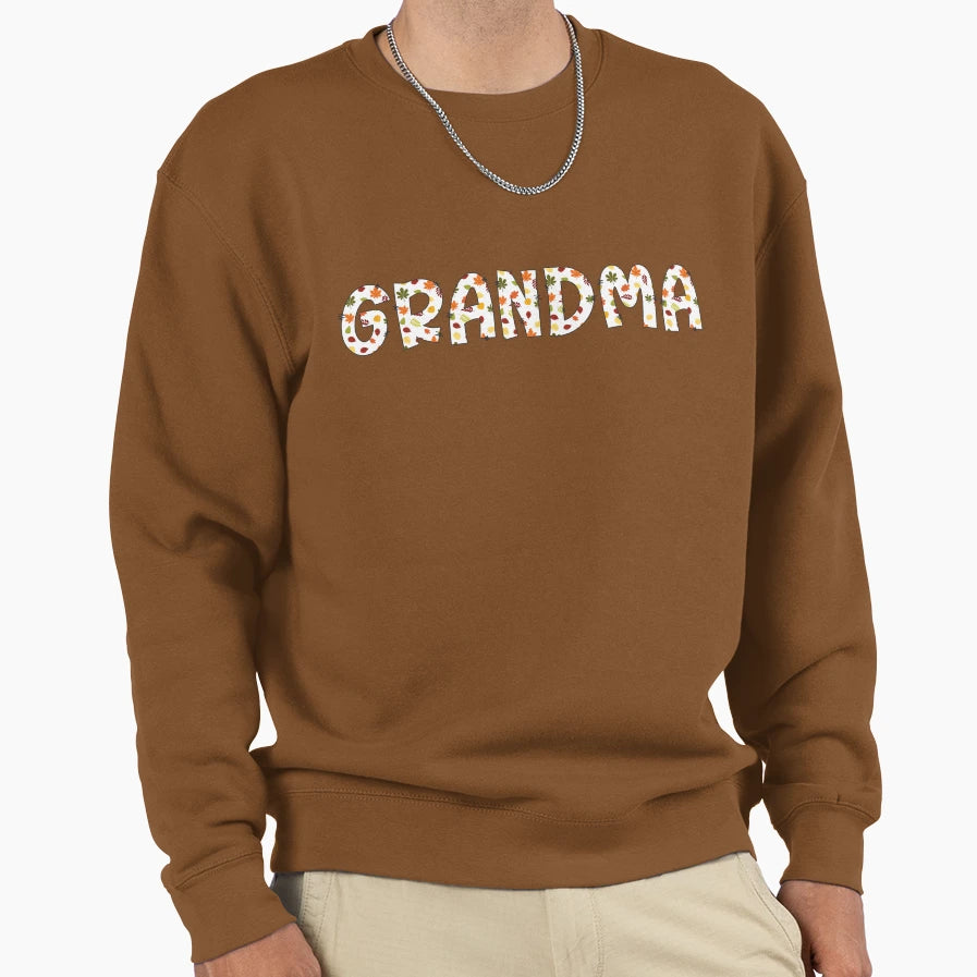 Fall Grandma Sweatshirt - Casual Everyday Wear Unisex - T-Shirt, Sweatshirt, Hoodie
