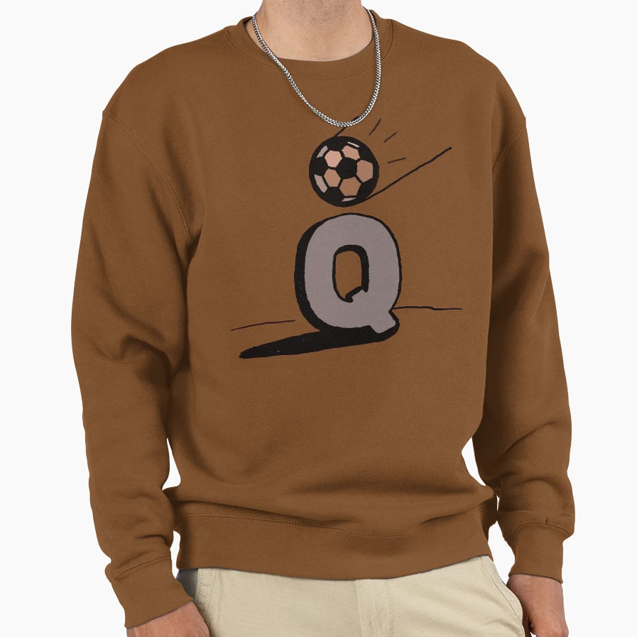 Quick Counter Football Monogram Q Sweatshirt - Trendy Graphic Men Women - T-Shirt, Sweatshirt, Hoodie