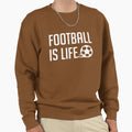 Football Is Life Red Bg Sweatshirt - Graphic Print for Adults - T-Shirt, Sweatshirt, Hoodie