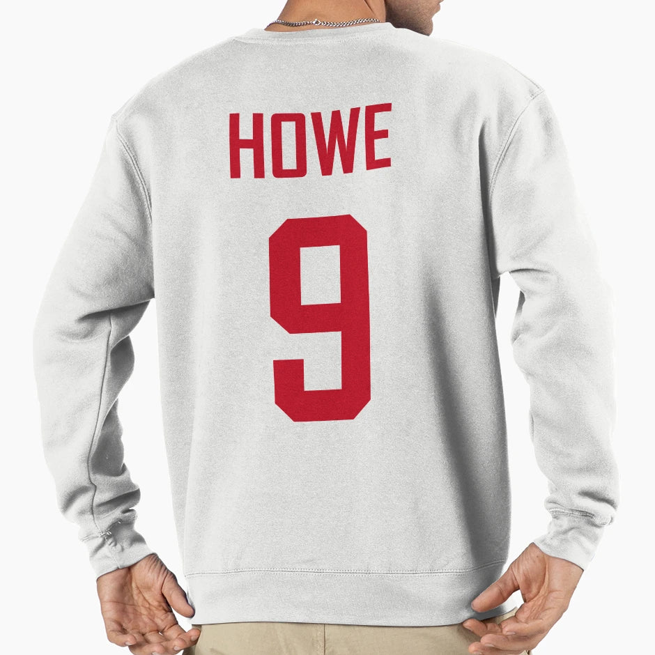 Howe Red Wings Home White Red Sweatshirt - Fun Novelty Design Men Women - T-Shirt, Sweatshirt, Hoodie