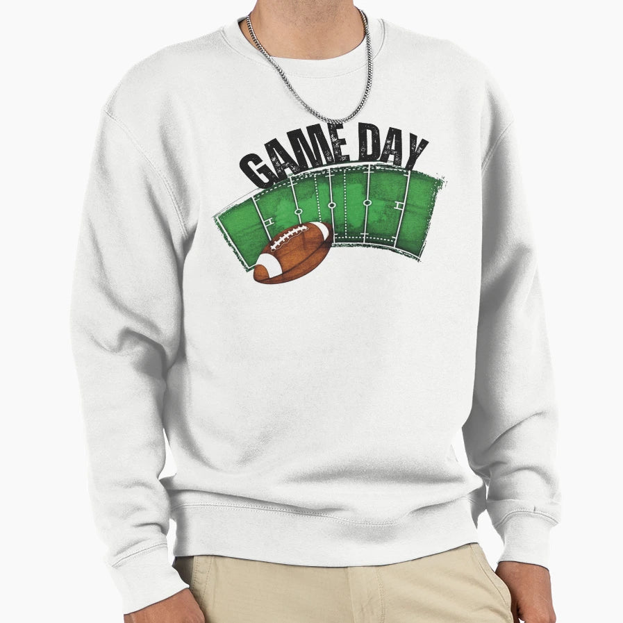 Game Day Football Field Sweatshirt - Custom Art Print for Adults - T-Shirt, Sweatshirt, Hoodie