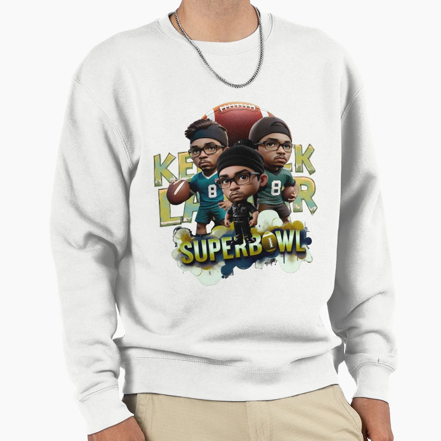 Kendrick Lamar Superbowl Sweatshirt - Minimalist Print for Adults - T-Shirt, Sweatshirt, Hoodie