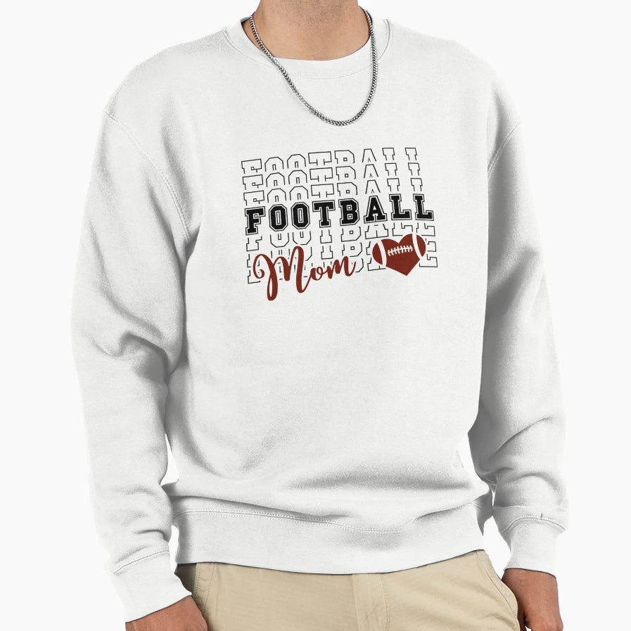 Football Mom Football Season Custom Sweatshirt - Custom Art Print Men Women - T-Shirt, Sweatshirt, Hoodie