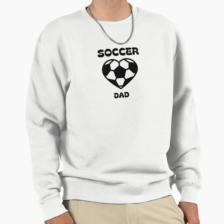 Soccer Dad Football Heart Shape Sweatshirt - Novelty Apparel for Adults - T-Shirt, Sweatshirt, Hoodie