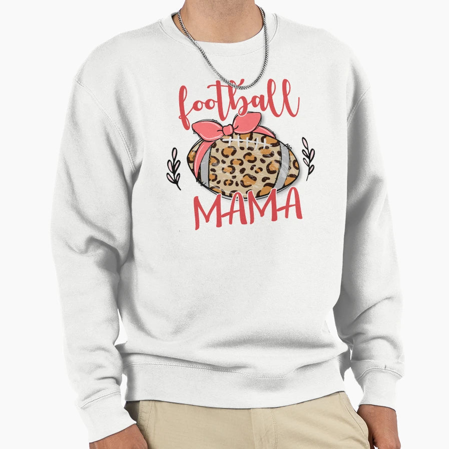 Football Mama Coquette Bow Football Sweatshirt - Streetwear Style Unisex - T-Shirt, Sweatshirt, Hoodie
