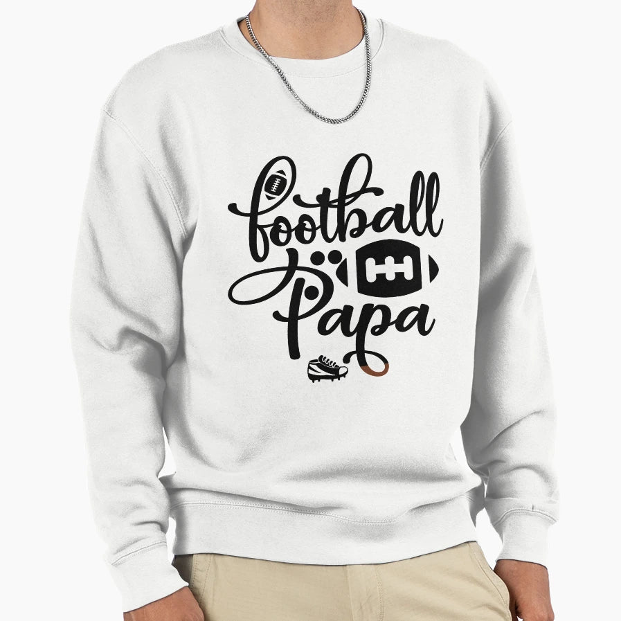 Football Papa Funny Football Lovers T-Shirt - Graphic Print for Adults - T-Shirt, Sweatshirt, Hoodie