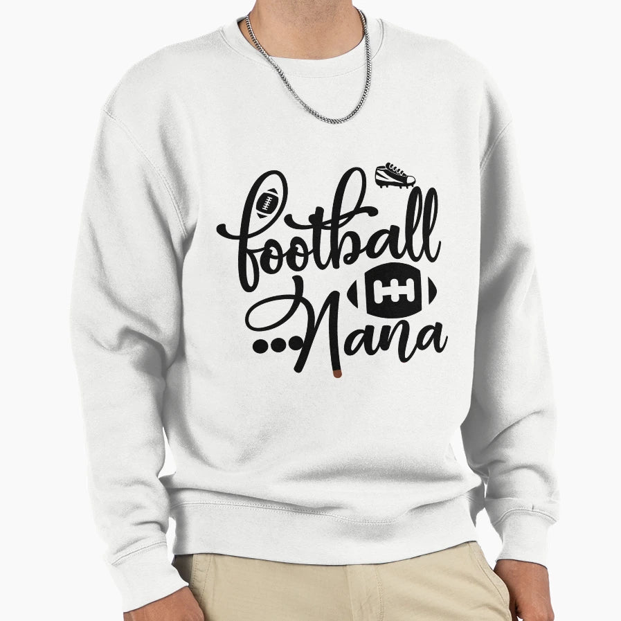 Football Nana Funny Football Lovers T-Shirt - Unique Graphic for Adults - T-Shirt, Sweatshirt, Hoodie