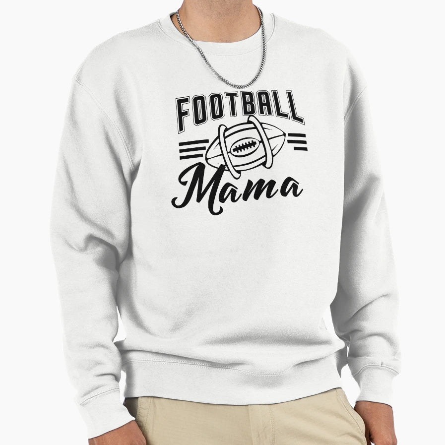 Football Mama Black Sweatshirt - Custom Art Print for Adults - T-Shirt, Sweatshirt, Hoodie
