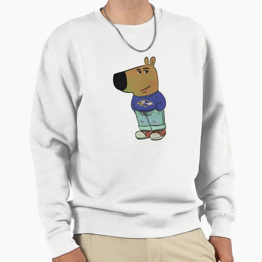 Baltimore Ravens Just Chill Guy Sweatshirt - Aesthetic Graphic Men Women - T-Shirt, Sweatshirt, Hoodie