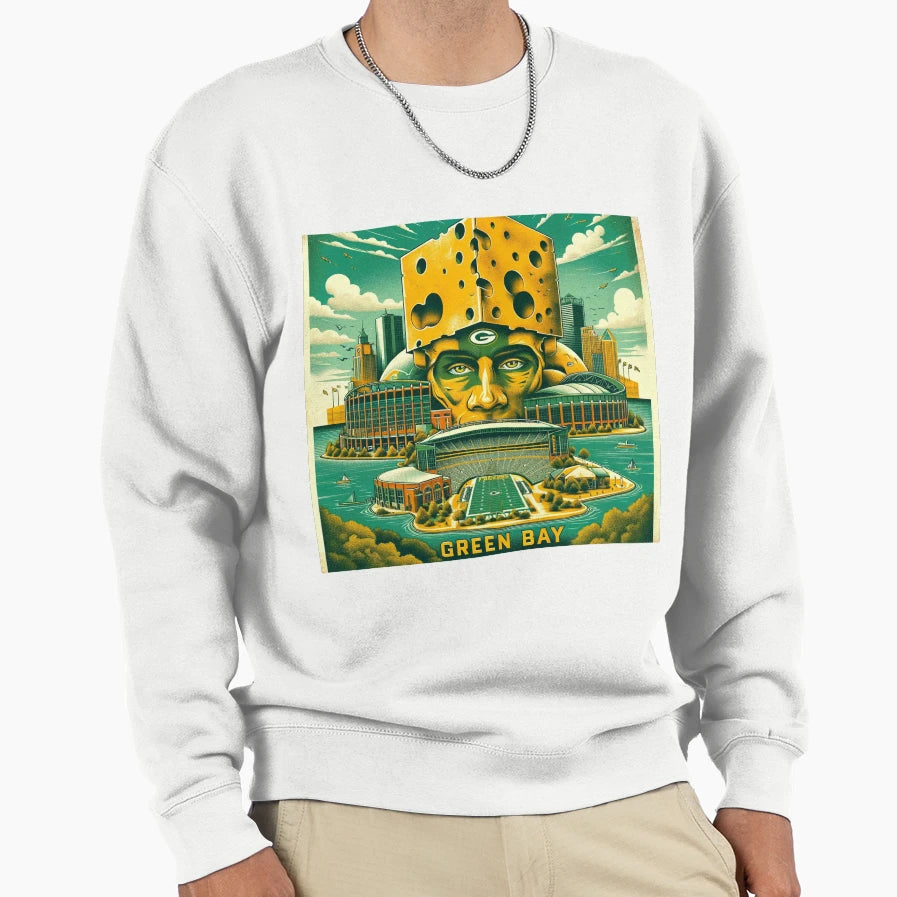 Green Bay Packers Artwork Sweatshirt - Minimalist Print for Adults - T-Shirt, Sweatshirt, Hoodie