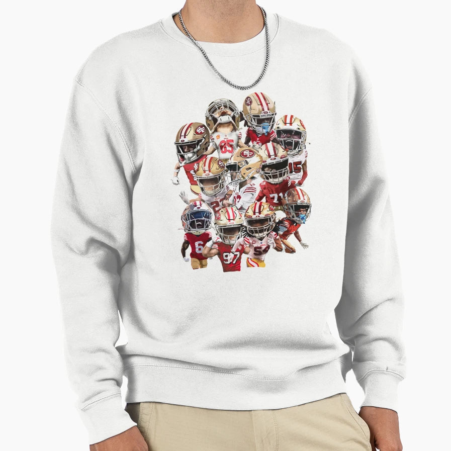 San Francisco 49Ers Niners Squad Sweatshirt - Custom Art Print for Adults - T-Shirt, Sweatshirt, Hoodie
