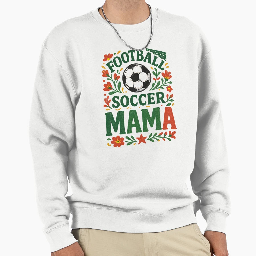 Vibrant Floral Mom Football Game Sweatshirt - Casual Everyday Wear Unisex - T-Shirt, Sweatshirt, Hoodie