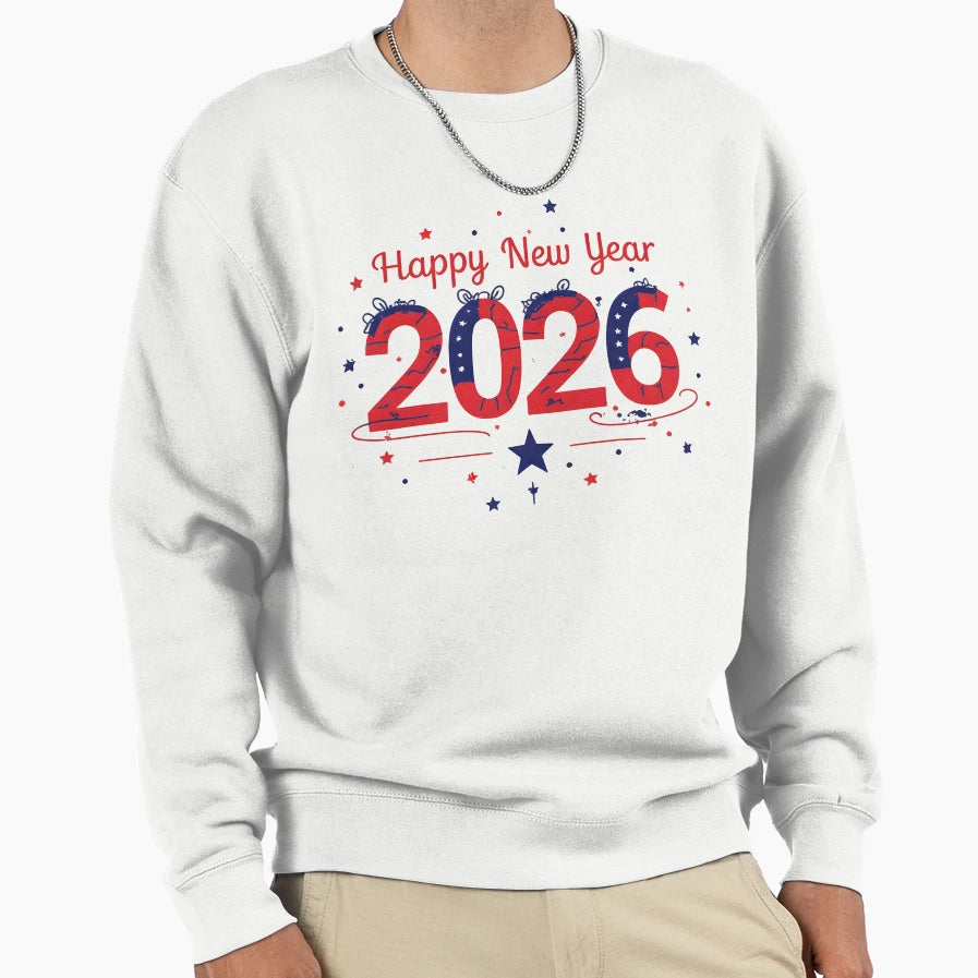 Usa New Year 2026 Joyful Events Sweatshirt - Aesthetic Graphic for Adults - T-Shirt, Sweatshirt, Hoodie