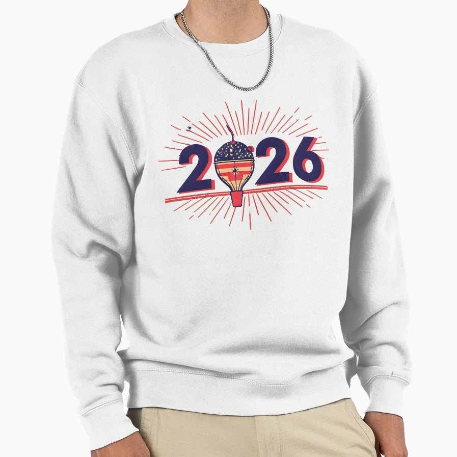 Usa New Year 2026 Joyful Events Sweatshirt - Minimalist Print for Adults - T-Shirt, Sweatshirt, Hoodie
