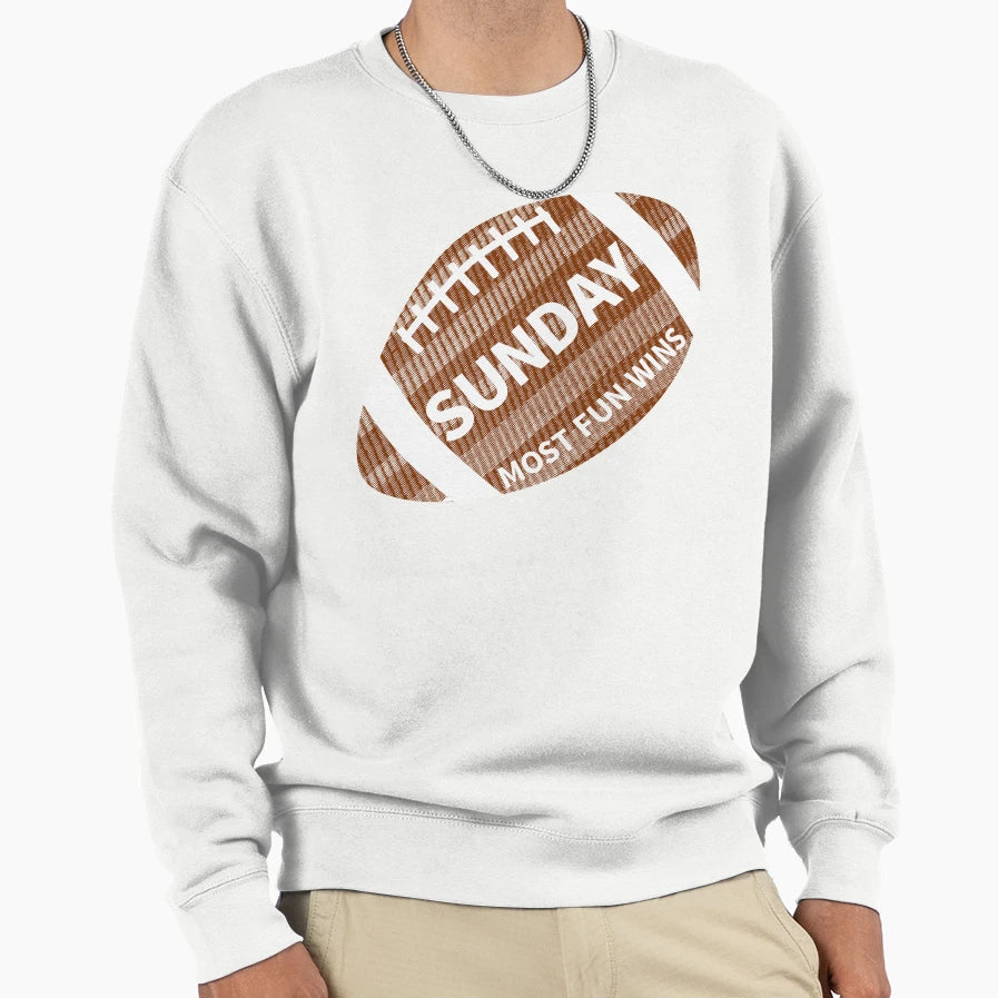 Sunday Funday Sweatshirt - Minimalist Print for Adults - T-Shirt, Sweatshirt, Hoodie