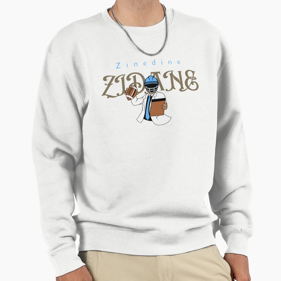 Zinedine Zidane Football Legend And Sweatshirt - Trendy Graphic for Adults - T-Shirt, Sweatshirt, Hoodie