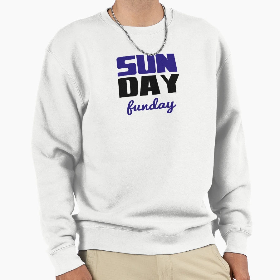 Sunday Funday Stacked Sweatshirt - Unique Graphic Men Women - T-Shirt, Sweatshirt, Hoodie