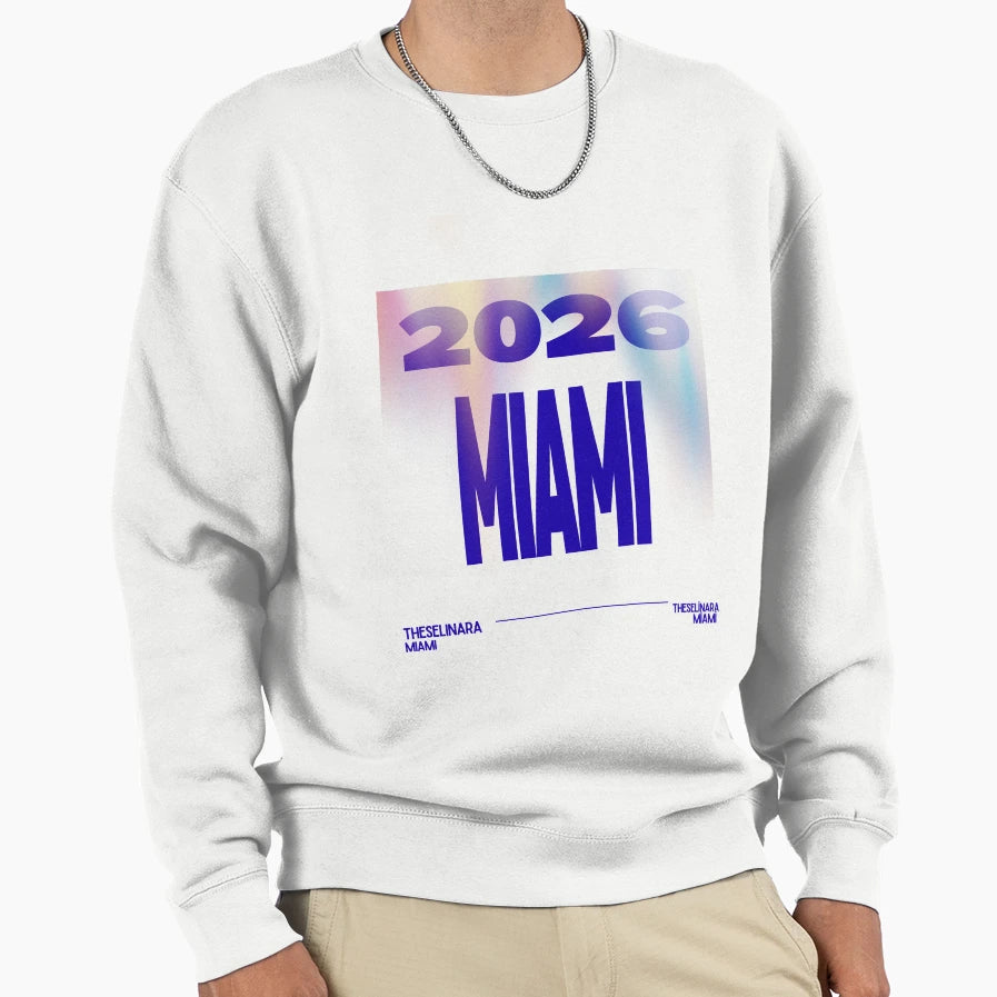 Modern Miami Blue Aura Gradient Sweatshirt - Trendy Graphic Men Women - T-Shirt, Sweatshirt, Hoodie