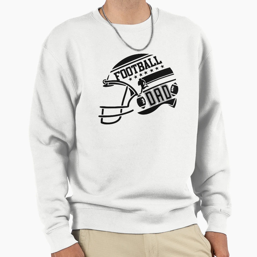 Football Dad Black Sweatshirt - Minimalist Print for Adults - T-Shirt, Sweatshirt, Hoodie