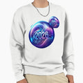 Iridescent 2026 Cosmic Sphere Sweatshirt - Minimalist Print for Adults - T-Shirt, Sweatshirt, Hoodie