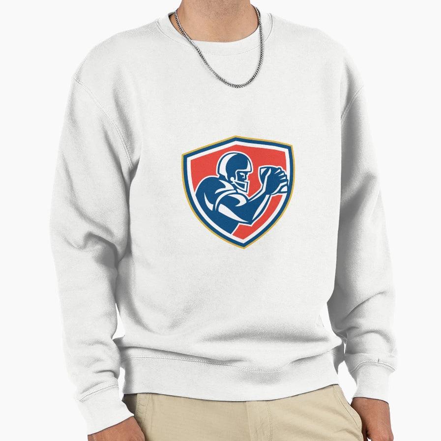 American Football Player Ball Sweatshirt - Custom Art Print for Adults - T-Shirt, Sweatshirt, Hoodie