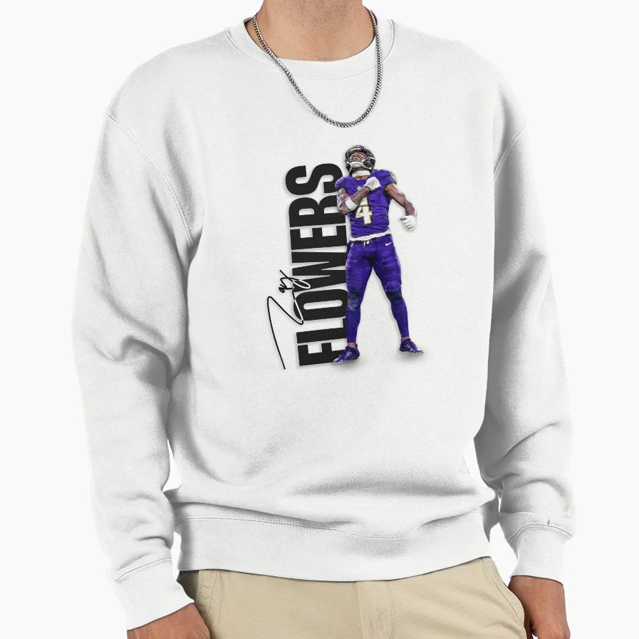 Zay Flowers Sweatshirt - Custom Art Print for Adults - T-Shirt, Sweatshirt, Hoodie