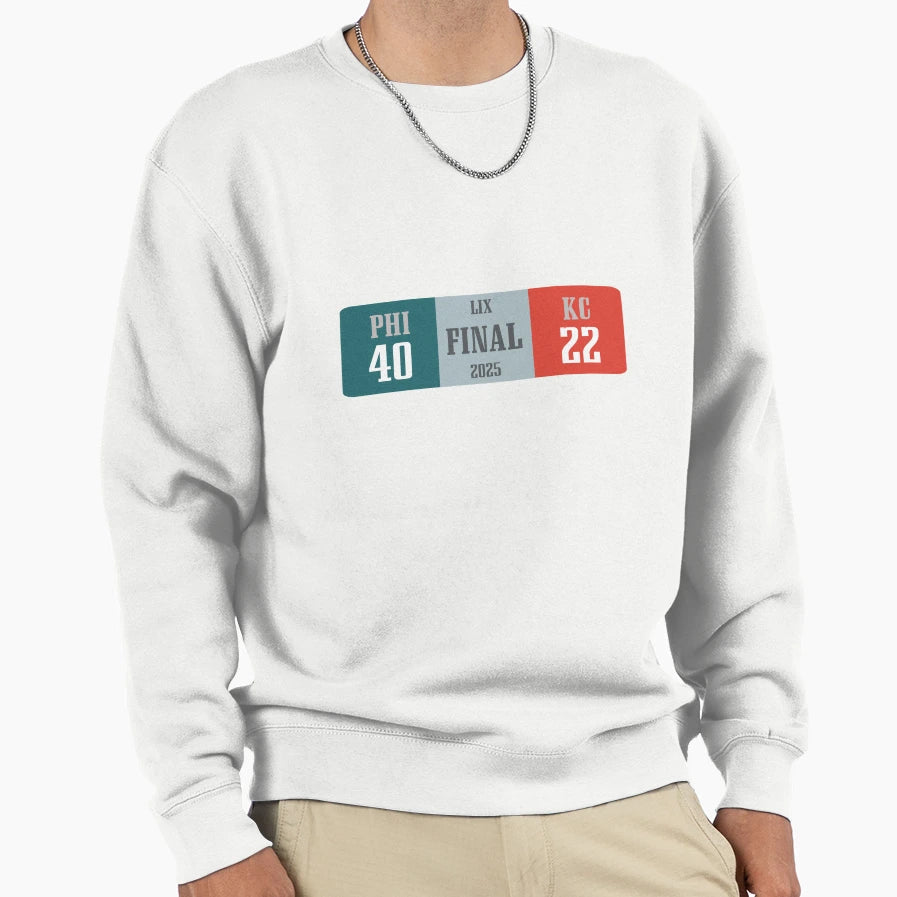 Final Score Super Bowl Lix Sweatshirt - Minimalist Print for Adults - T-Shirt, Sweatshirt, Hoodie