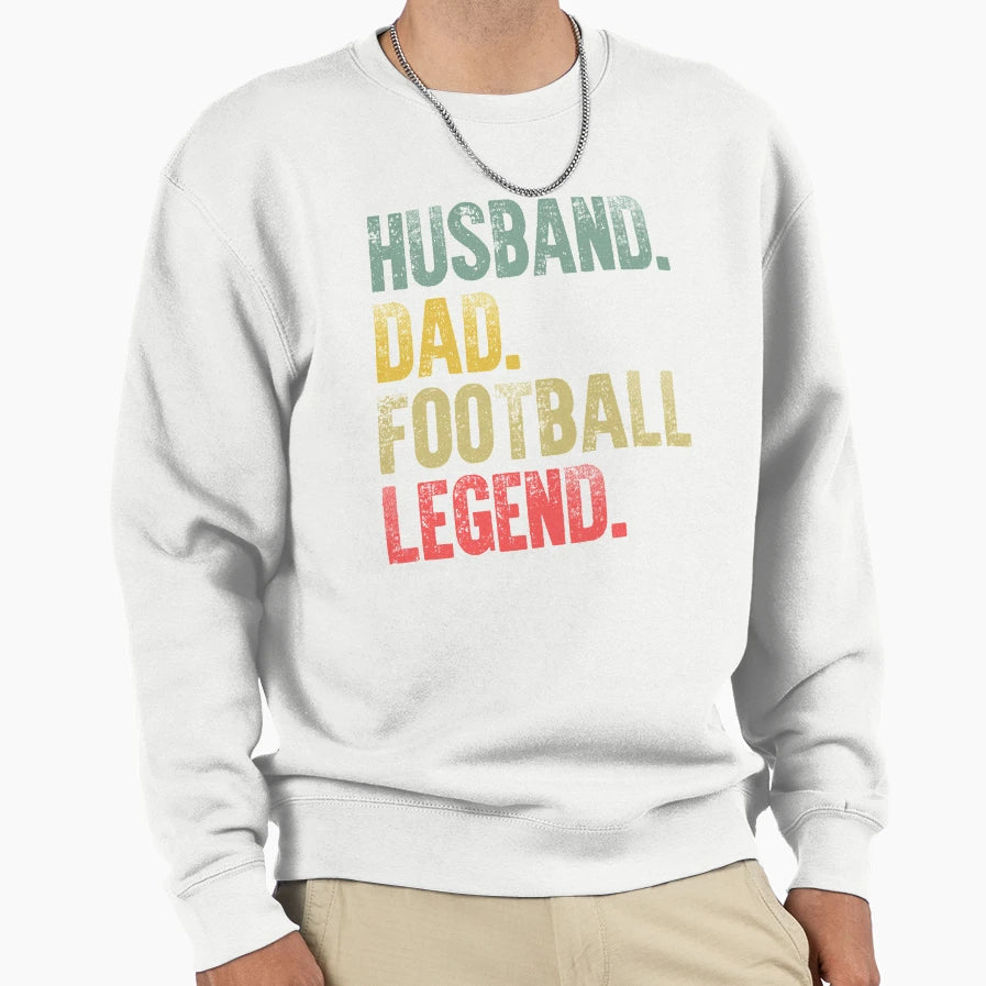 Funny Husband Dad Football Legend T-Shirt - Aesthetic Graphic Unisex - T-Shirt, Sweatshirt, Hoodie