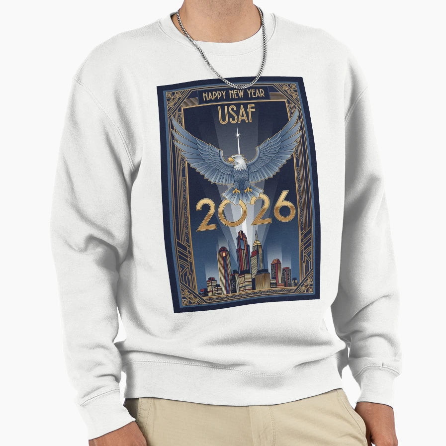 Usaf Art Deco New Year Sweatshirt - Custom Art Print Unisex - T-Shirt, Sweatshirt, Hoodie