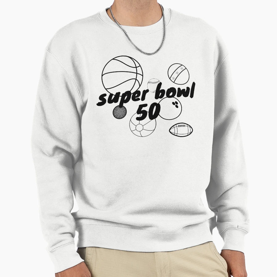 Super Bowl 50 Sweatshirt - Aesthetic Graphic for Adults - T-Shirt, Sweatshirt, Hoodie