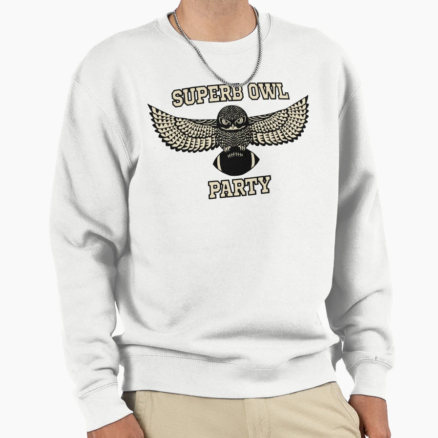 Superb Owl Party Sweatshirt - Unique Graphic Men Women - T-Shirt, Sweatshirt, Hoodie
