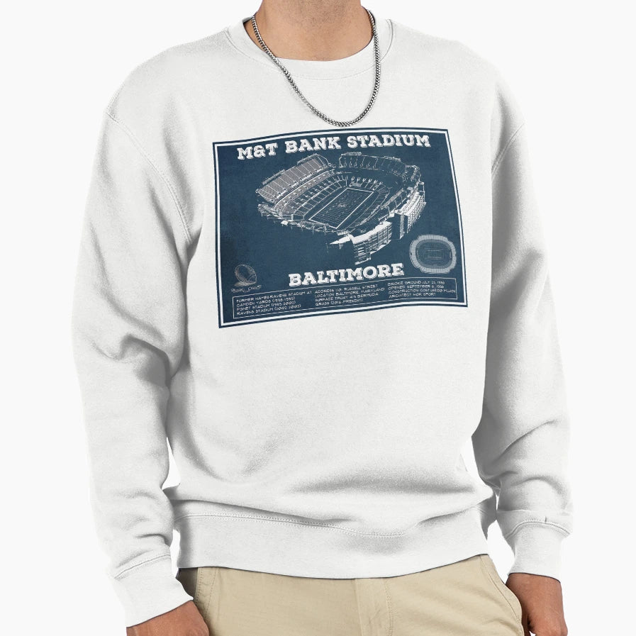 M T Bank Stadium Baltimore Sweatshirt - Streetwear Style Unisex - T-Shirt, Sweatshirt, Hoodie