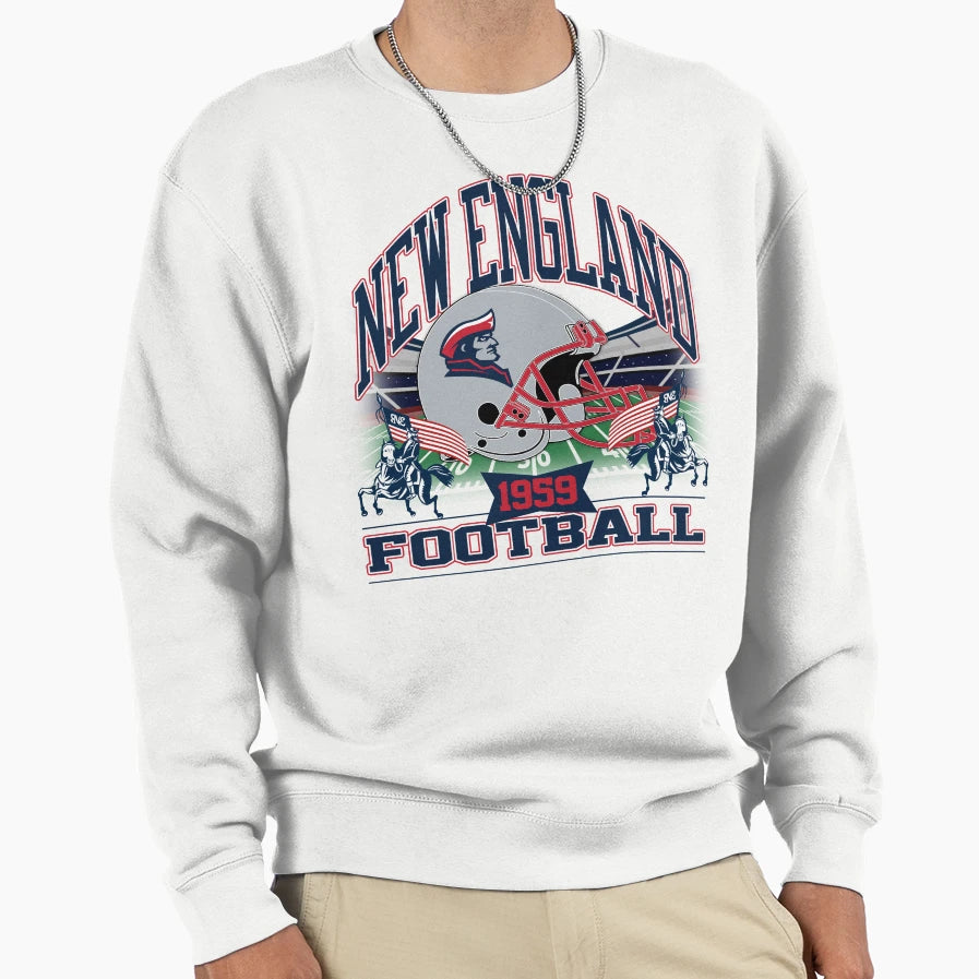 New England Football Gridiron Sweatshirt - Custom Art Print for Adults - T-Shirt, Sweatshirt, Hoodie