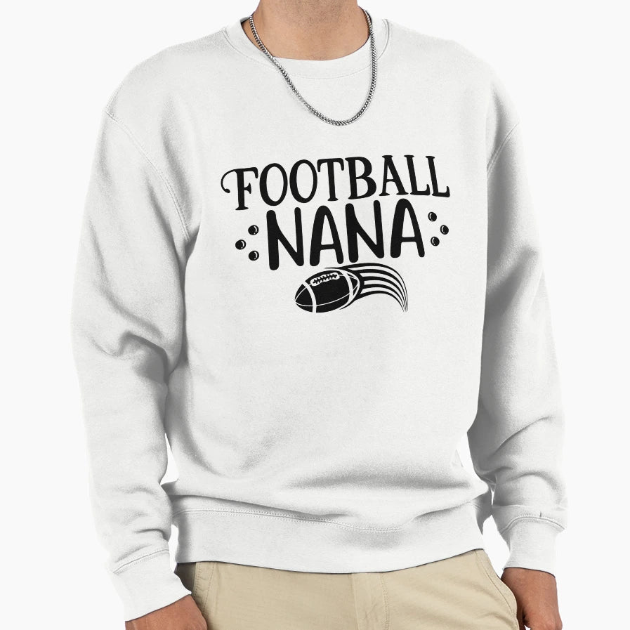 Football Nana Home Decor Sweatshirt - Minimalist Print for Adults - T-Shirt, Sweatshirt, Hoodie