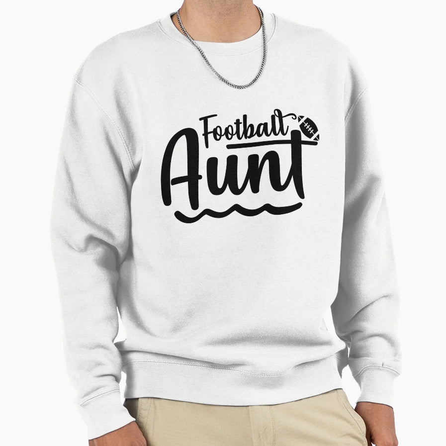 Football Aunt And Home D Cor Sweatshirt - Novelty Apparel for Adults - T-Shirt, Sweatshirt, Hoodie