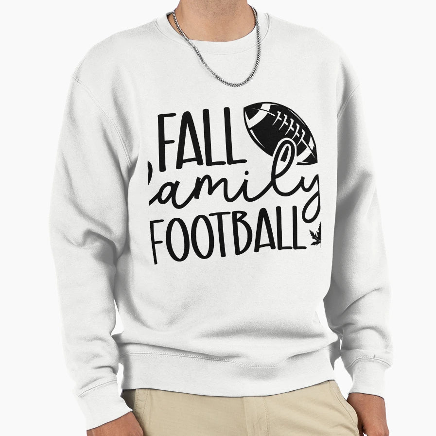 Fall Family And Football Sweatshirt - Custom Art Print Men Women - T-Shirt, Sweatshirt, Hoodie